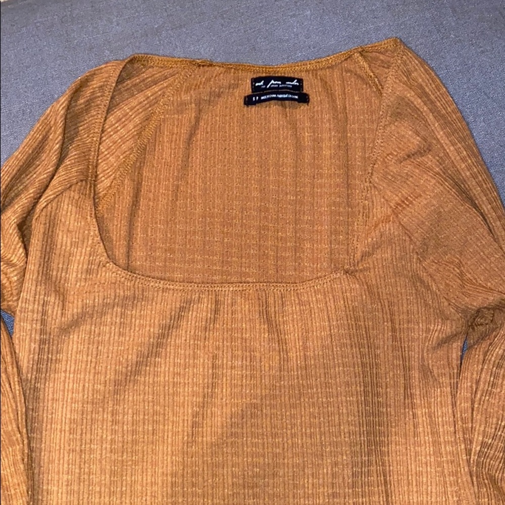 orange UO square neck top